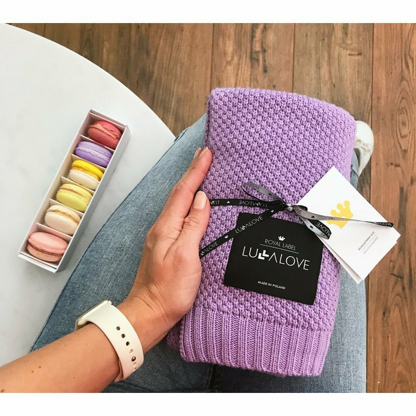 Bambusdecke - Lavendel - ,,Makronenmuster,,