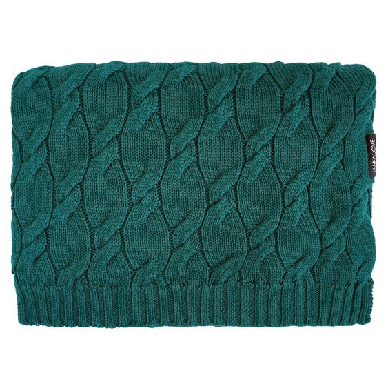 Grosse Merinowolle Decke Flaschengrün XL 180×120 cm_1.jpg