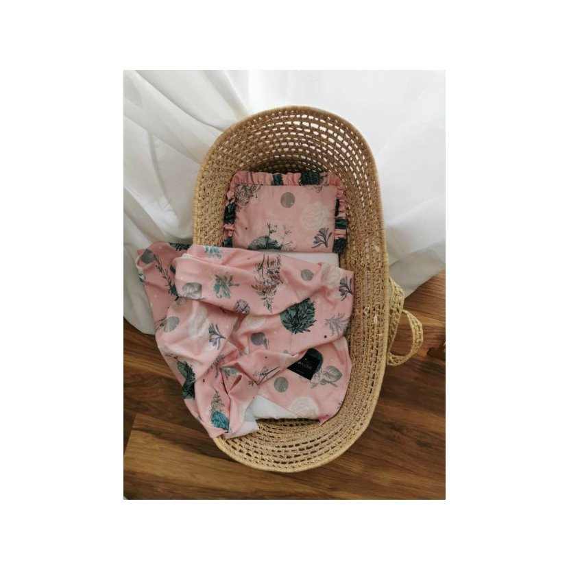 Swaddledecke-Viskose Bambus 150 x 100 cm - Rosa Garden